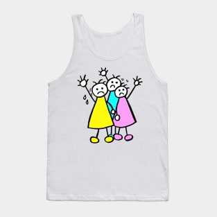 Stick People Wave Goodbye Tank Top